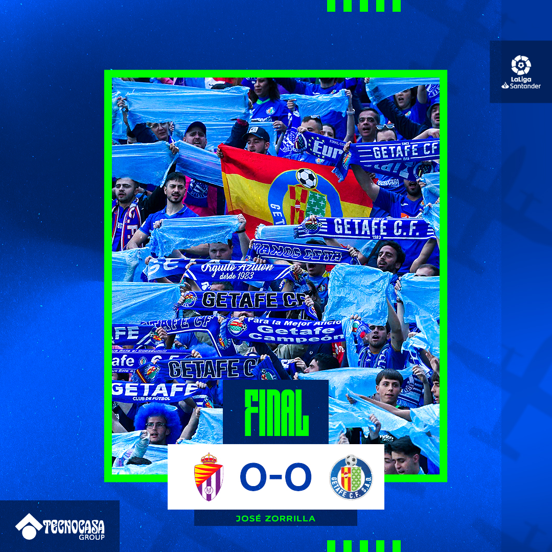 ⏱ FINAAAAAAAL FINAAAAAAAL en el José Zorrilla. 

<a href="/realvalladolid/">Real Valladolid C.F.</a> 0-0 <a href="/GetafeCF/">Getafe C.F.</a> 

¡SOMOS DE PRIMERAAAAA!

#VamosGeta | #RealValladolidGetafe