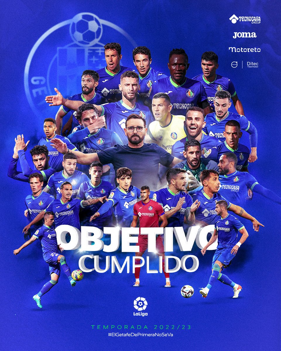 ¡AZULONEEEEEEES OBJETIVO CUMPLIDO! 🥳🥳

¡Un año más.... SOMOS EQUIPO DE PRIMERA DIVISIÓN! 💙

#VamosGeta | #ElGetafeDePrimeraNoSeVa