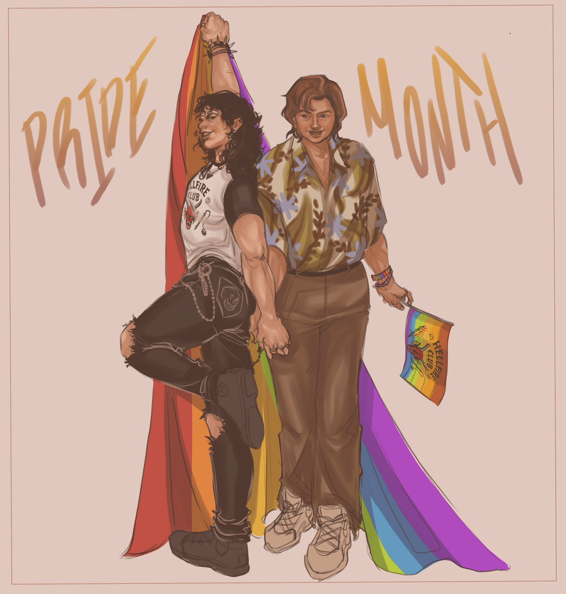 'HellFire Club' celebrates pride month🏳️‍🌈✨
#hellfireclub #eddiemunson #stevehenderson #steddie #steddiepride #pridemonth #strangerthings #eddiexsteve #josephquinn #joekeery