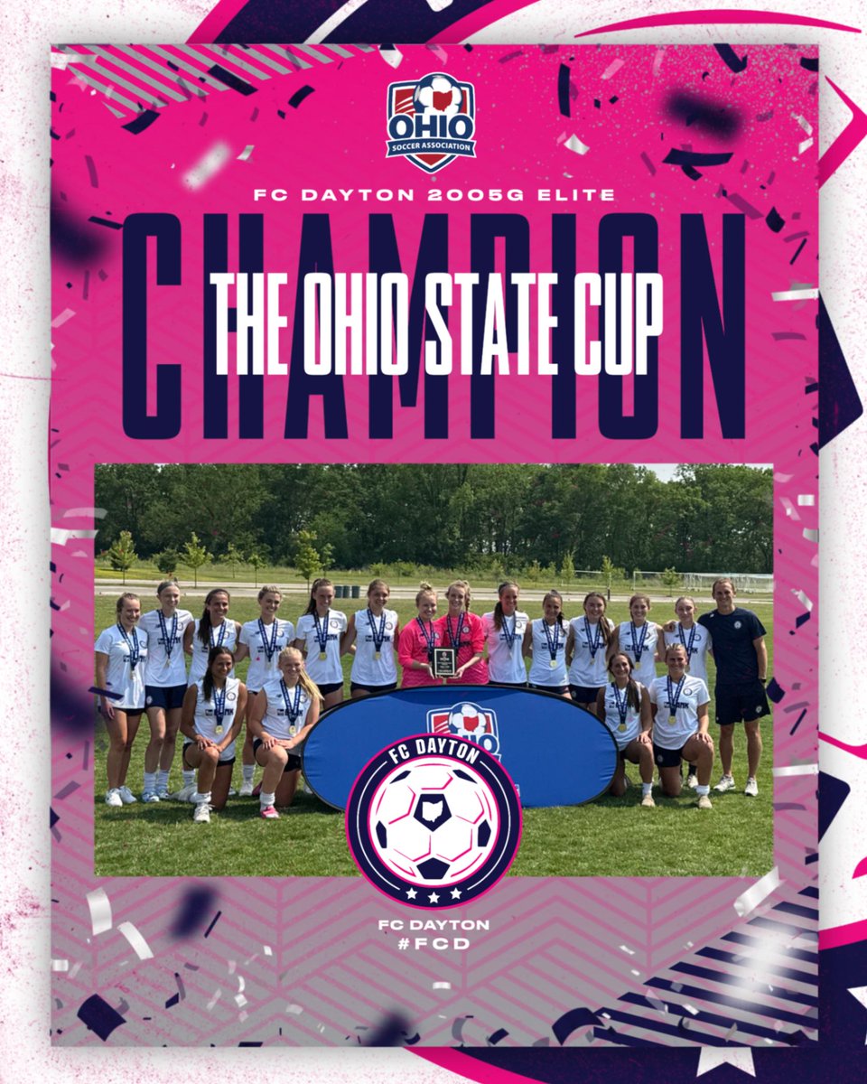 Two teams, one incredible achievement! 
FC Dayton 05G Elite, after celebrating alongside our 06G Elite, complete their journey in becoming Ohio State Cup Champions themselves! 🏆⚽️ #FCD