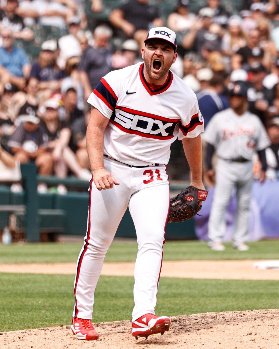 MLB's tweet image. On National Cancer Survivors Day, Liam Hendriks earns the win. 💚