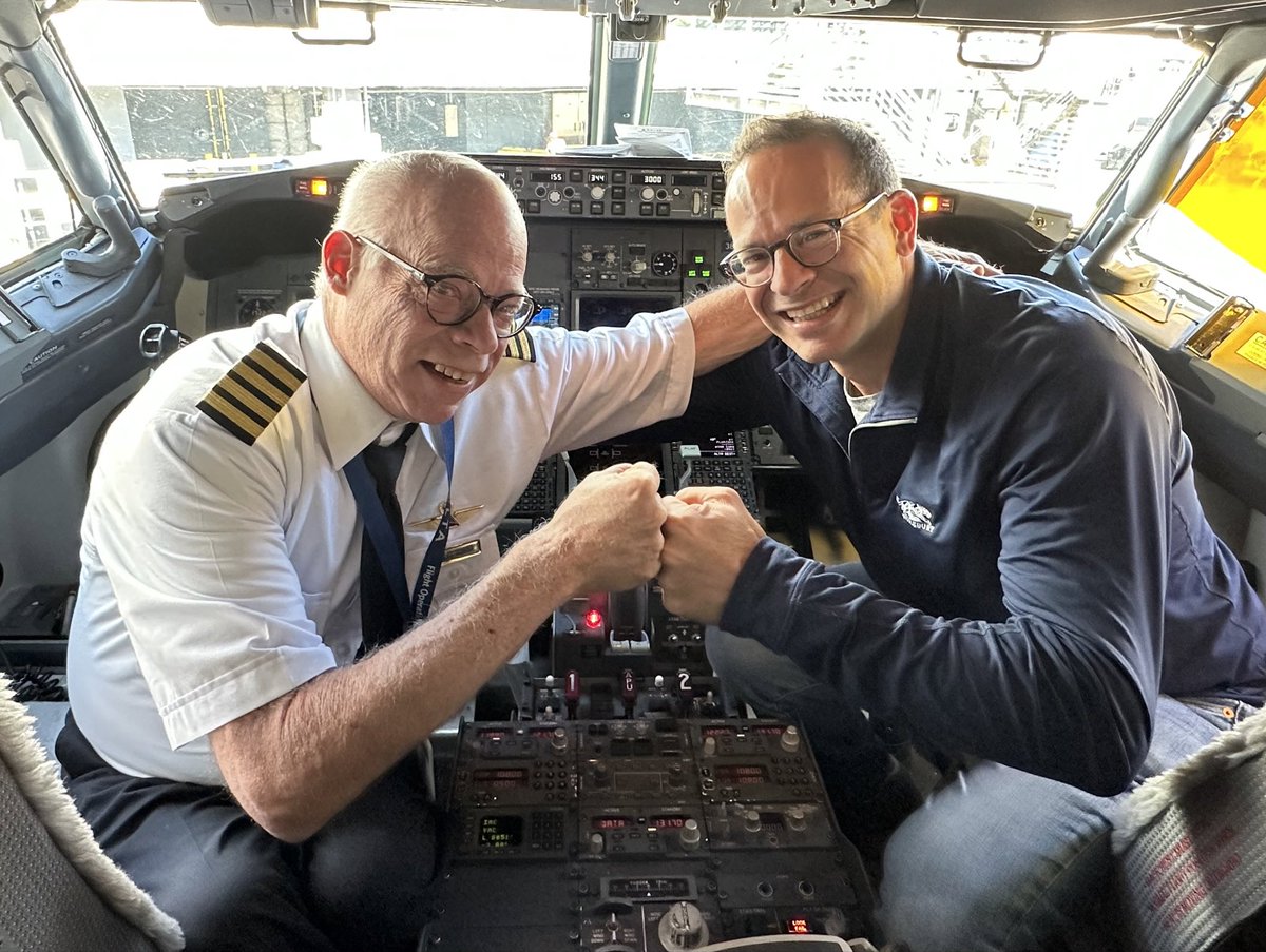 Top this one:
Our @Delta pilot @JohnnyORD  flying surgeons from Boston to Seattle for @ASCRS_1 meeting announced his 9-year #colorectalcancer cure. Encouraged passengers to get a #colonoscopy and prevent cancer. I thanked him for his efforts while he thanked us for ours! #CRS23