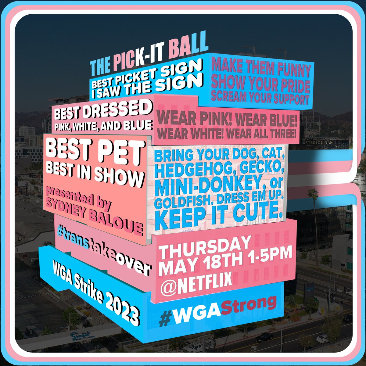 It was so dope co-organizing the #transtakeover at <a href="/netflix/">Netflix</a> with @SydneyBaloue <a href="/KamNotIRL/">Kam Alyse⁷ (they/them/elle)</a> <a href="/JacobTobia/">Jacob Tobia</a> @JettGarrison and @DanielFoerste 

We had over 800 people there! I did this cute graphic, too. <3