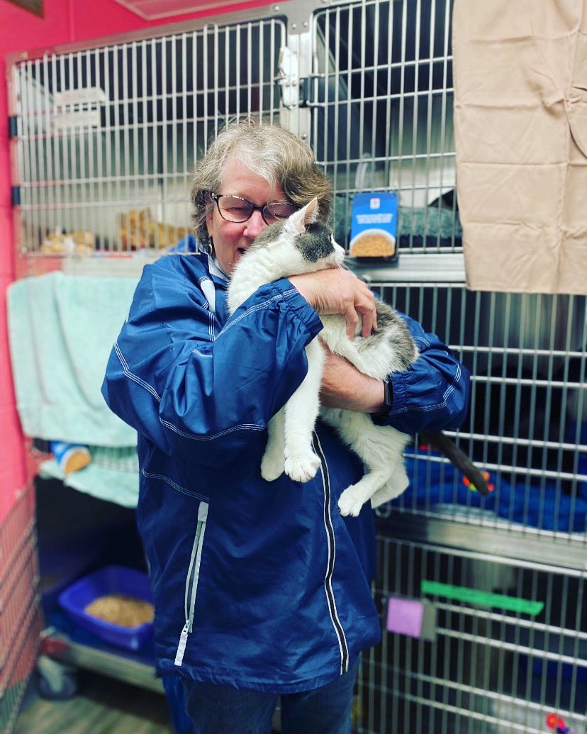 Susan couldn’t get her cats Chloe and Sugar when she had to evacuate. We went in and rescued both. THAT, is a happy tail. 💙🐈 #wildfires #NSFire