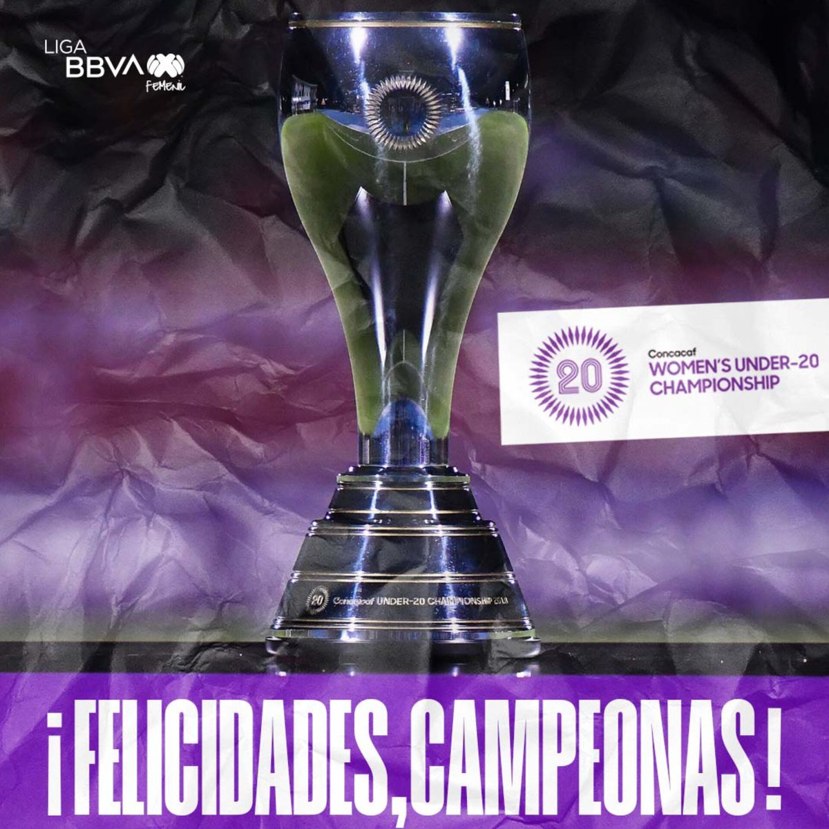 LigaBBVAFemenil's tweet image. AL MUNDIAAAAL 😍🏆🌏

La 🇲🇽 Selección Nacional Sub20 consiguió su pase al Mundial de la categoría y se coronaron Campeonas en el Premundial de la CONCACAF W. 👑

#VamosPorEllas👊🏽