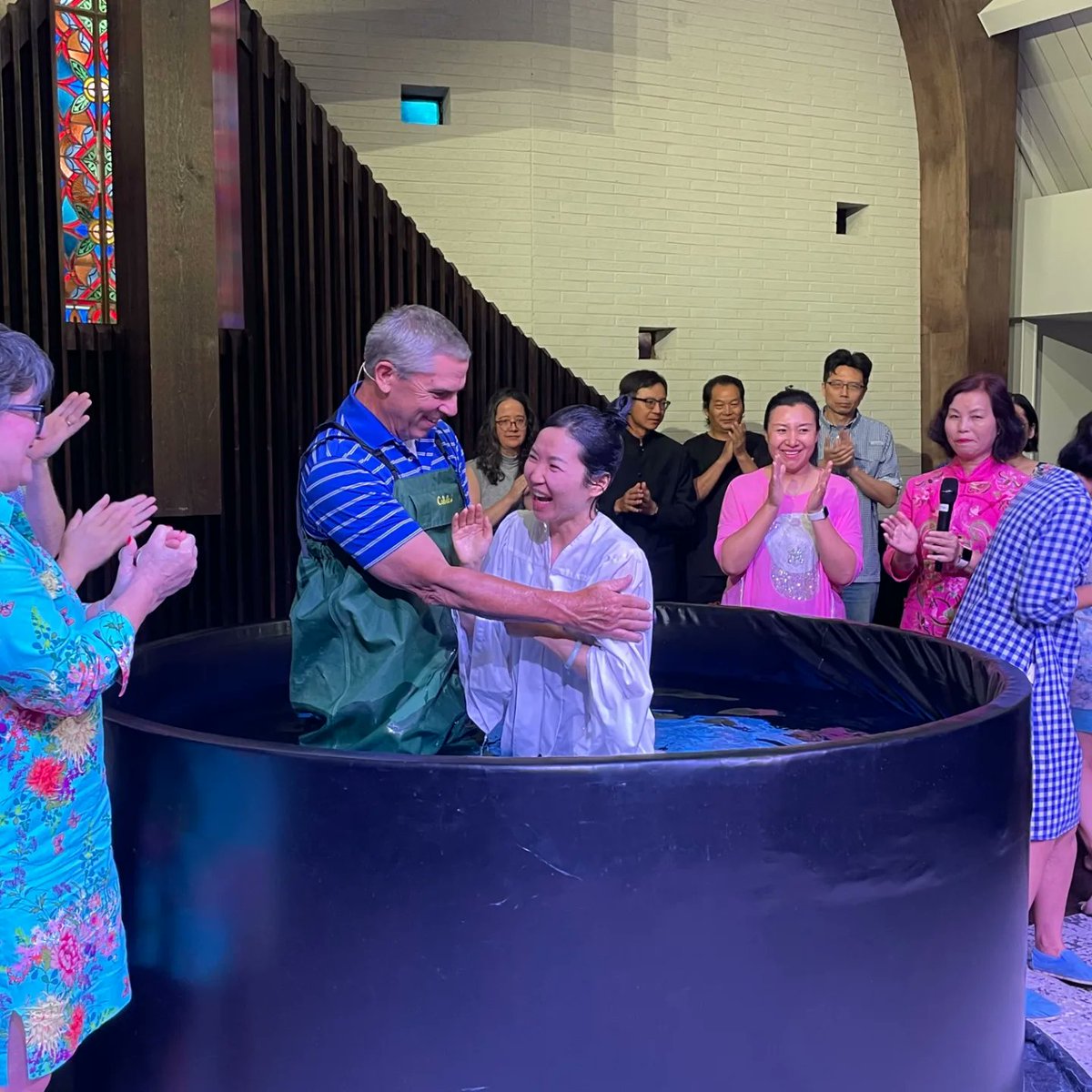Oh the joy of celebrating the baptism of a new sister in Christ!