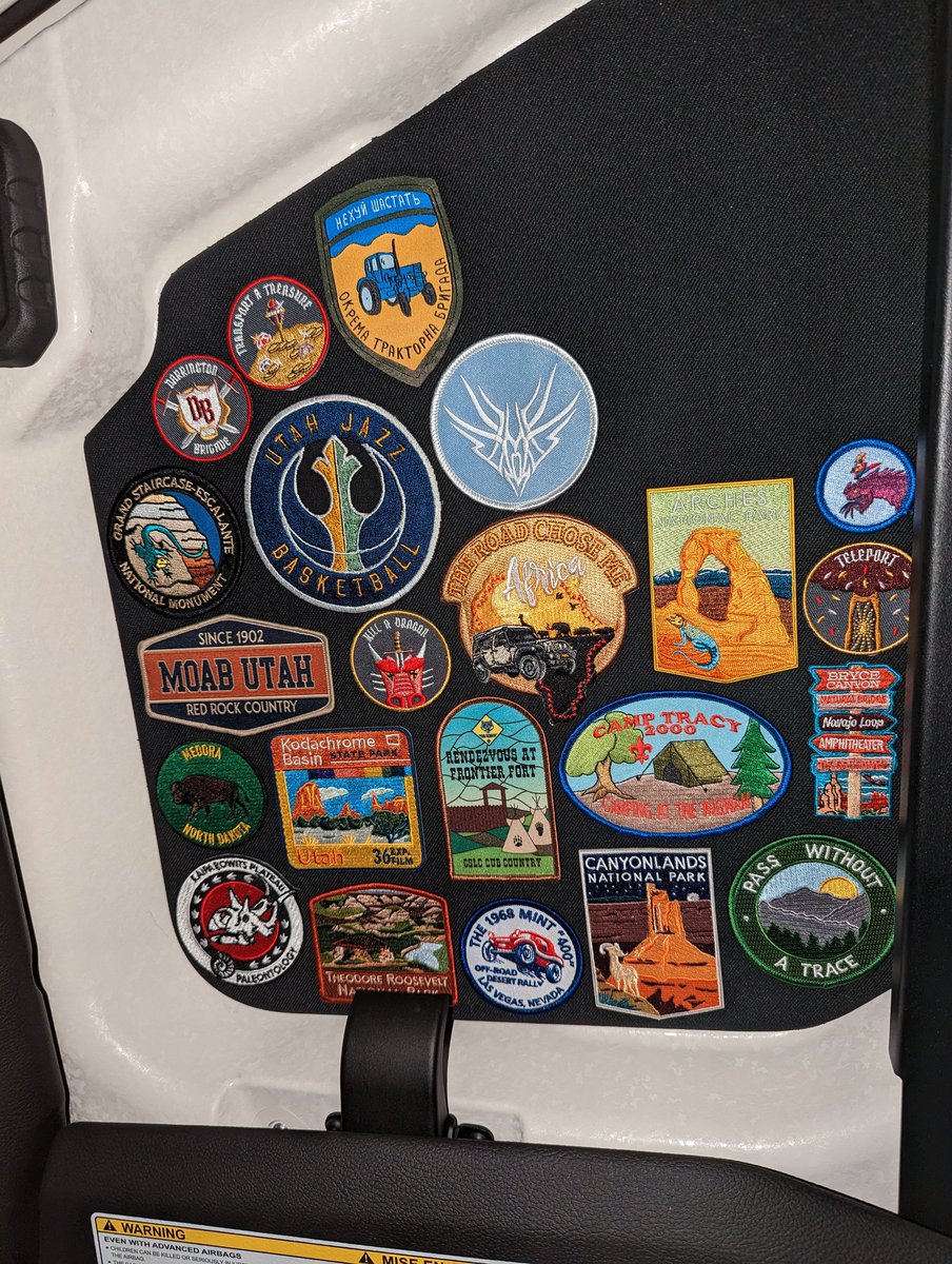 Finally got my patches in my Jeep.

Look Ma, I'm a real Overlander now!