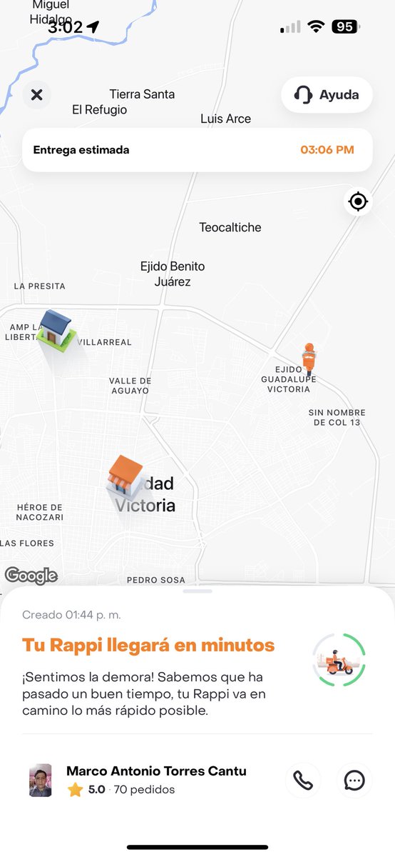 gatogl's tweet photo. @RappiMexico ayuda el repartidor lleva más de una hora con mi pedido, necesito ayuda de soporte para saber qué hacer en este caso https://t.co/CwF7PqemHO