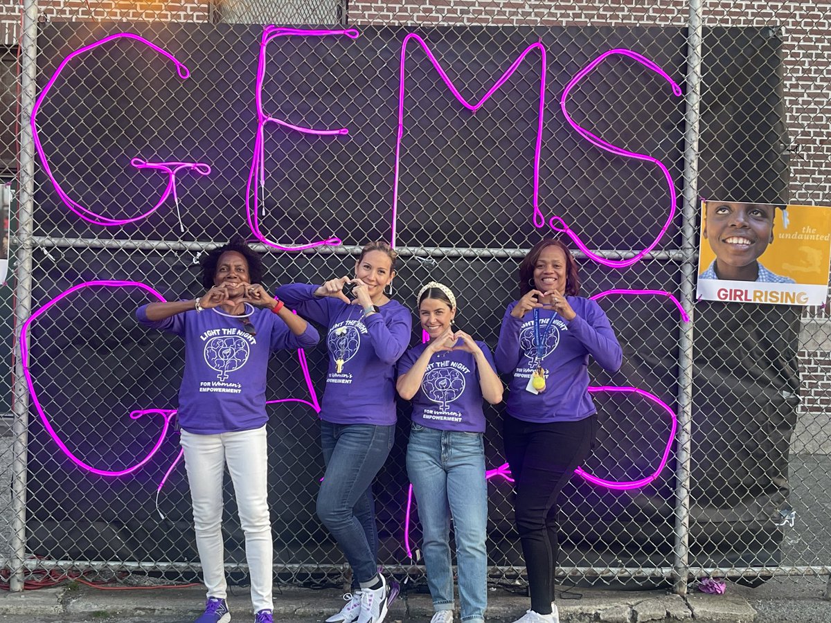 Shout out to our GEMS queen 💜👑 Ms. Semper our tech guru Mr. Hunte & the Light the Night Committee for organizing a beautiful evening in partnership with @girlrising we lit the beautiful summer sky PURPLE as we celebrated the strength, beauty & resilience of women around the 🌎