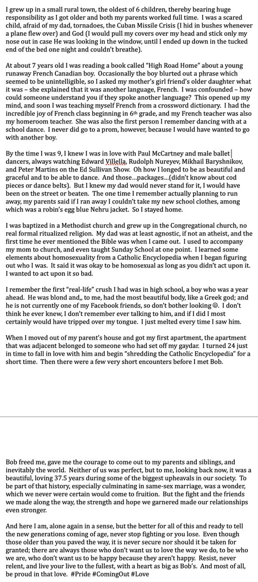 BruceBa21417771's tweet image. Reposting for #Pride #ComingOut #love
Original post on Facebook, my own story, screenshot.
In the interest of peace and understanding for all...
