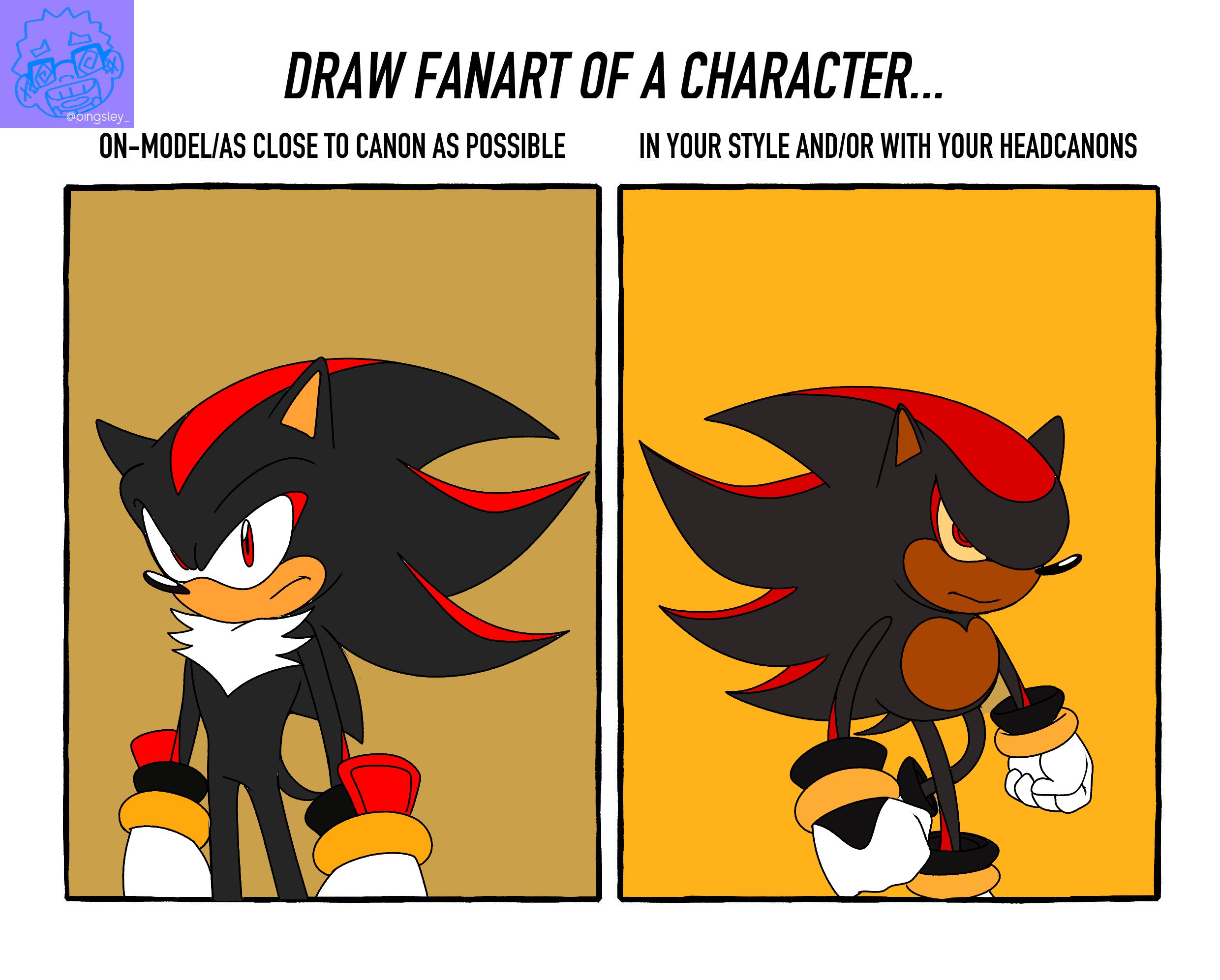 Shadow the Hedgehog Draw Fanart of a Character