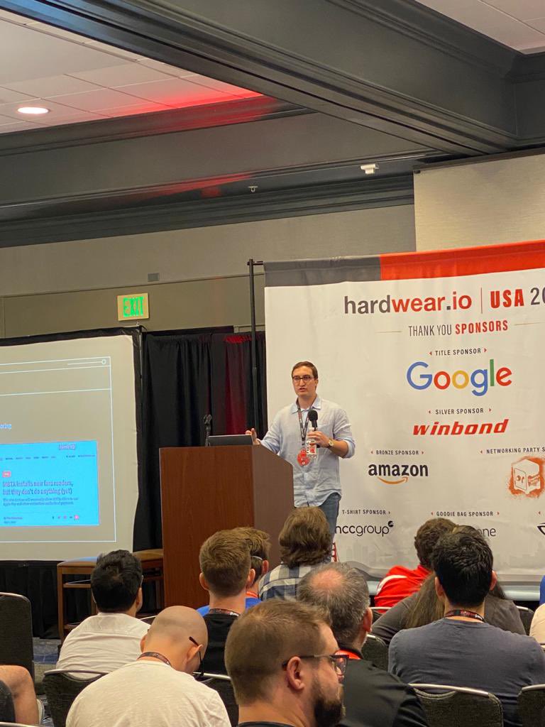 Had an amazing time this weekend at <a href="/hardwear_io/">hardwear.io</a>! Really appreciate the conference organizers for inviting me to speak. Awesome conference and venue, and I learned so much from the other speakers and hands-on workshops