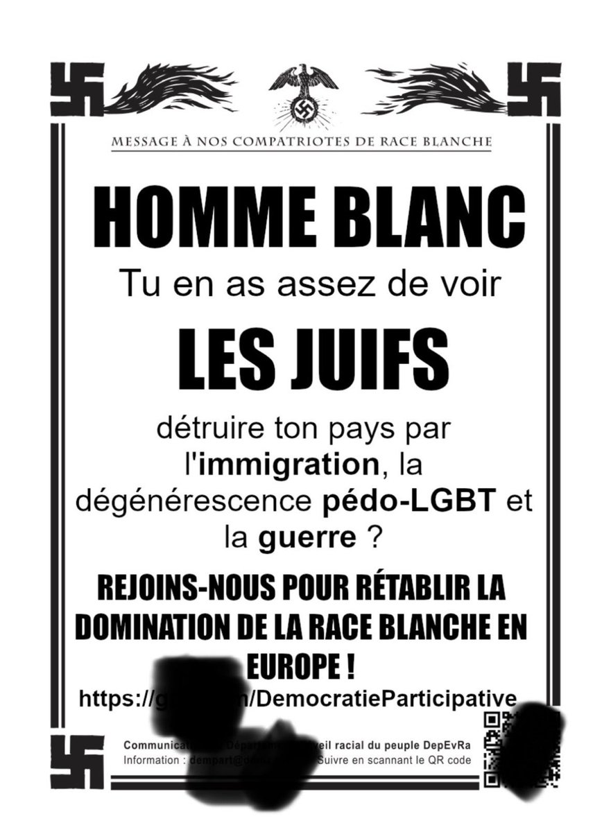 Thomas Portes on Twitter "Un tract raciste, homophobe et antisémite