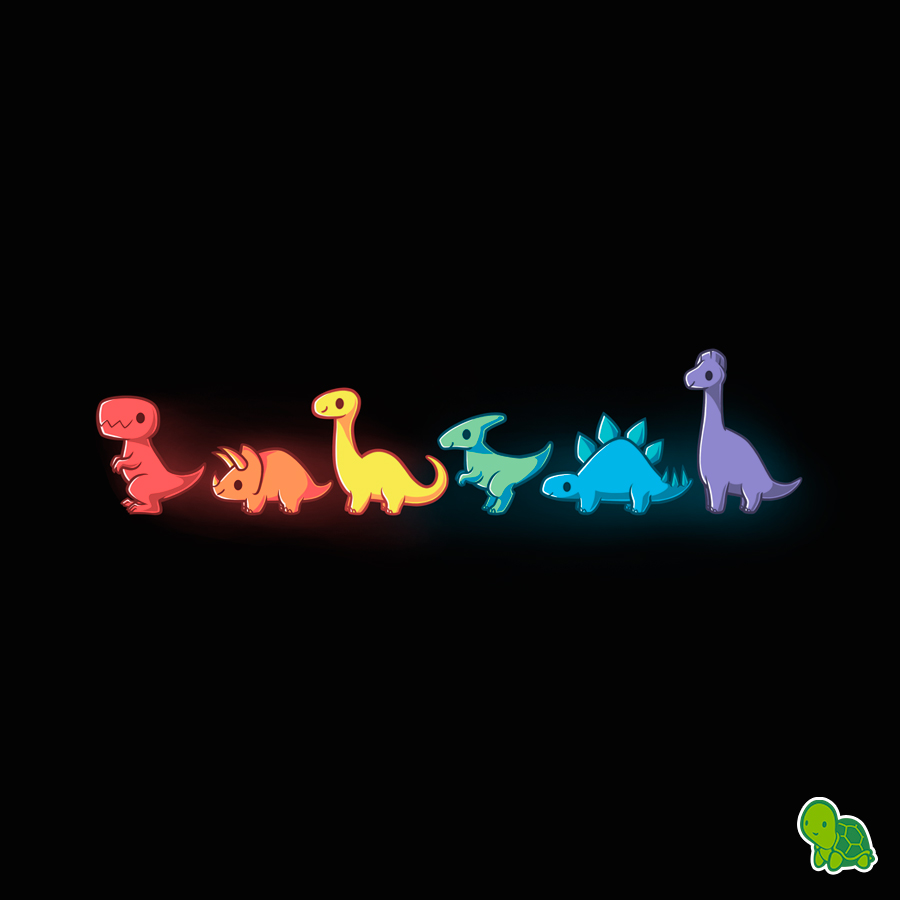 New Dino Species Uncovered: PRIDEosaurus 💁🦕
____________________
#teeturtle #ShowYourPride #2023Pride #tshirt #dinosaurs #dinos #rainbow