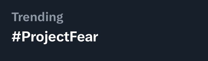 #ProjectFear is trending in Canada ❤️