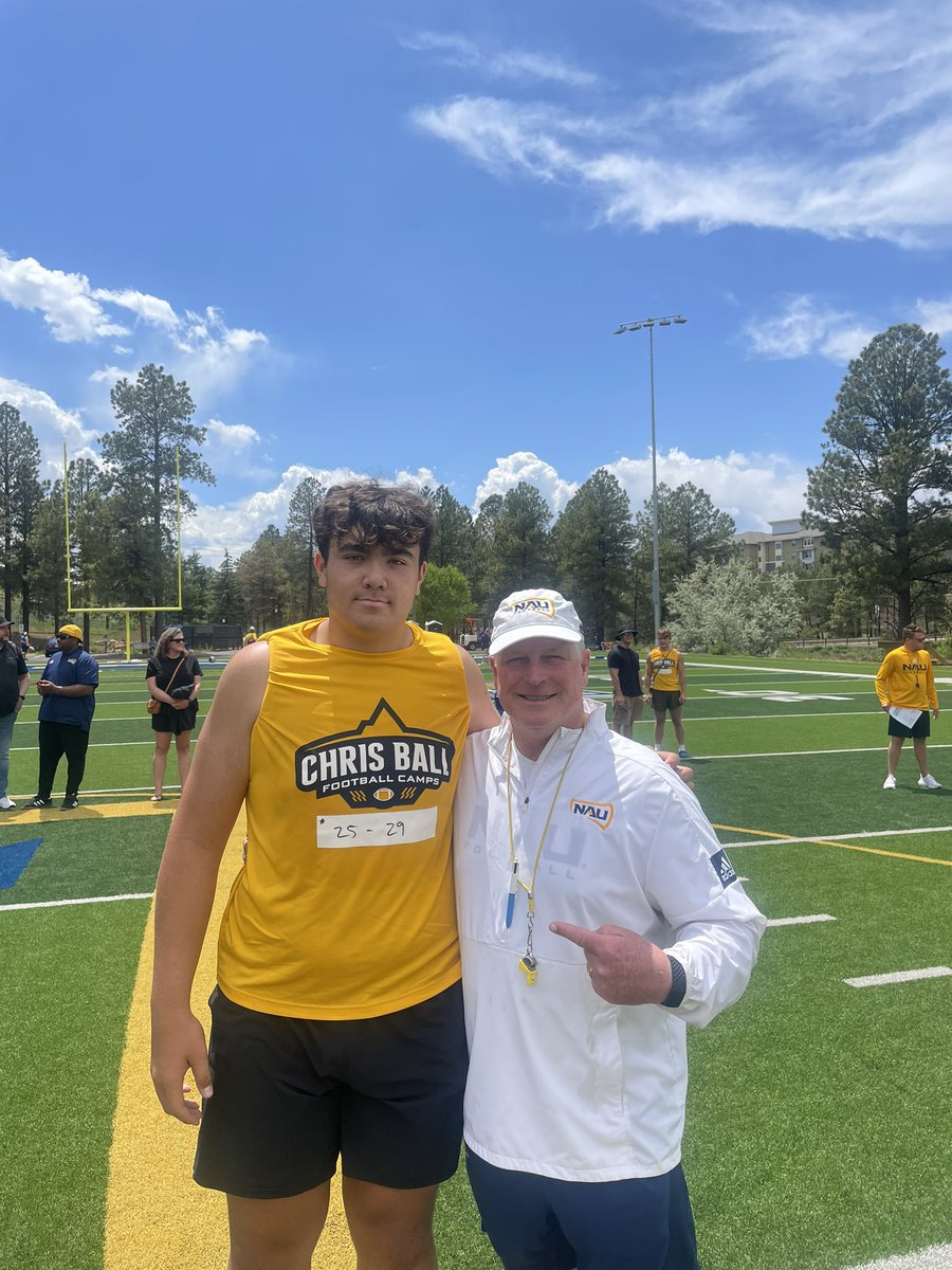 Elijah🇹🇴 (@elijah_vaikona) on Twitter photo After a great weekend at <a href="/NAU/">NAU</a> I am grateful to have received my first offer from <a href="/CoachChrisBall/">Chris Ball</a> and <a href="/NAU_Football/">NAU Football</a> - and for recognition as offensive MVP. Big thanks to everyone. After a great weekend at <a href="/NAU/">NAU</a> I am grateful to have received my first offer from <a href="/CoachChrisBall/">Chris Ball</a> and <a href="/NAU_Football/">NAU Football</a> - and for recognition as offensive MVP. Big thanks to everyone.