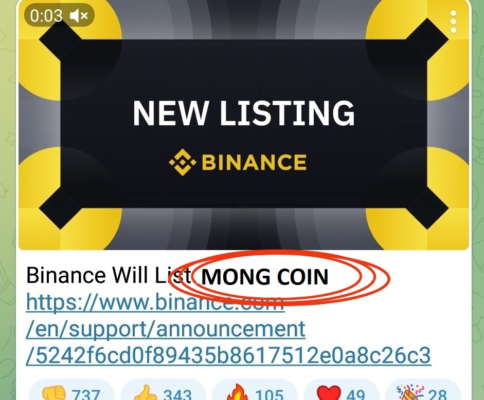 🔄Rt and Comment " $MONG " If You Want <a href="/binance/">Binance</a> To List $MONG  !!  

$MONG #MONGARMY #BSCGemsAlert