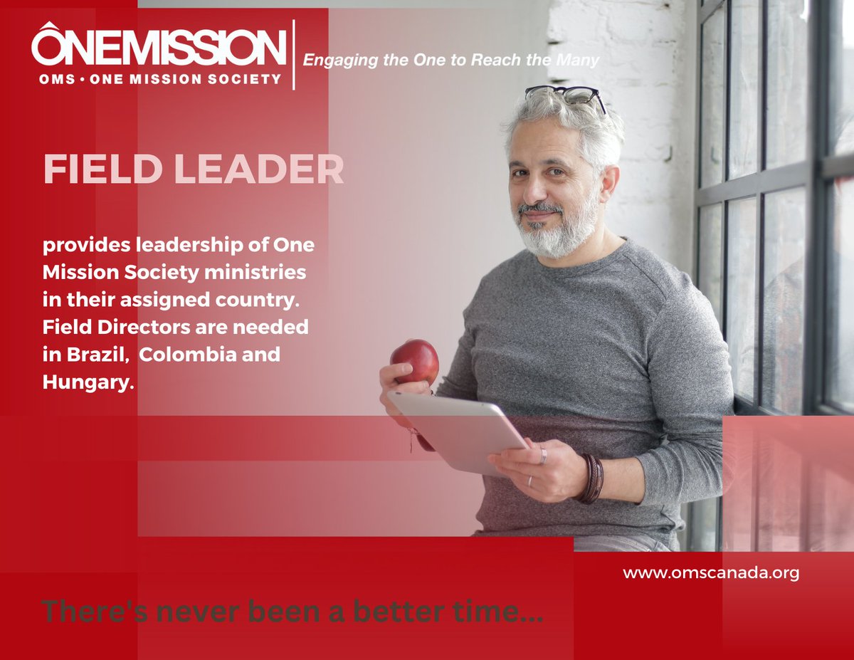 1MissionCanada's tweet photo. Field Directors are needed in Brazil, Colombia and Hungary.
There's never been a better time. Please share this need with your people.

https://t.co/2rnXGhVZP9 https://t.co/P6s82t6IMe
