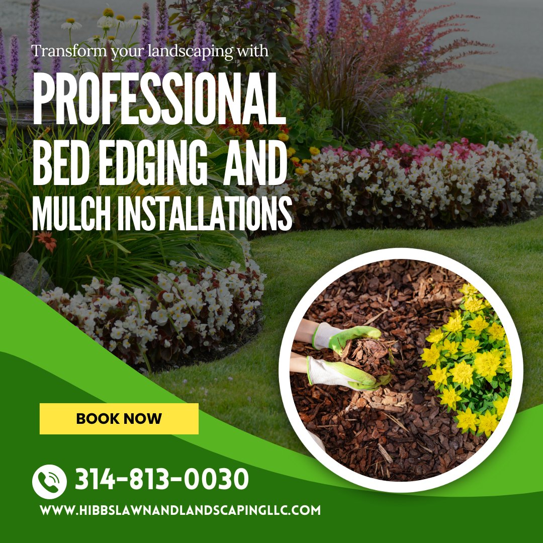 Our team here at Hibbs Lawn & Landscaping will work with you to create a plan that matches your style and your budget. We offer many edging design options that will give your property a polished look and a range of colors and textures for mulch that will make your garden pop!