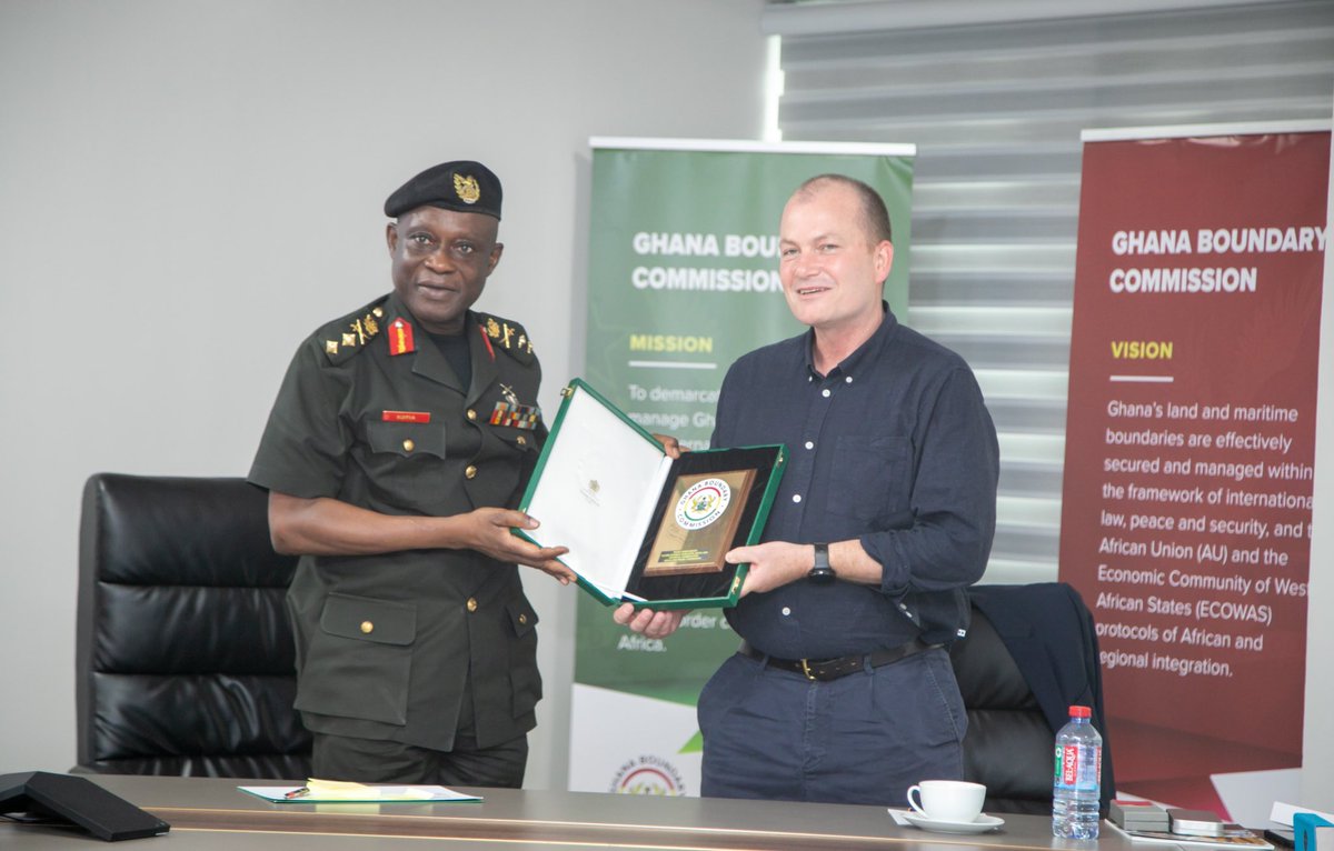 19 June 2023: The Ghana Boundary Commission received visiting scholars from the Royal Danish Defence College  (RDDC) this morning at the premises of the Commission. The aim of the visit was for students of the college to acquaint themselves with the mandate and activities of the.