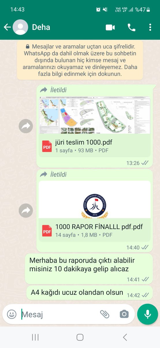 Arkadaşımın günlerce uğraştığımız ödeve verdiği değer ektedir