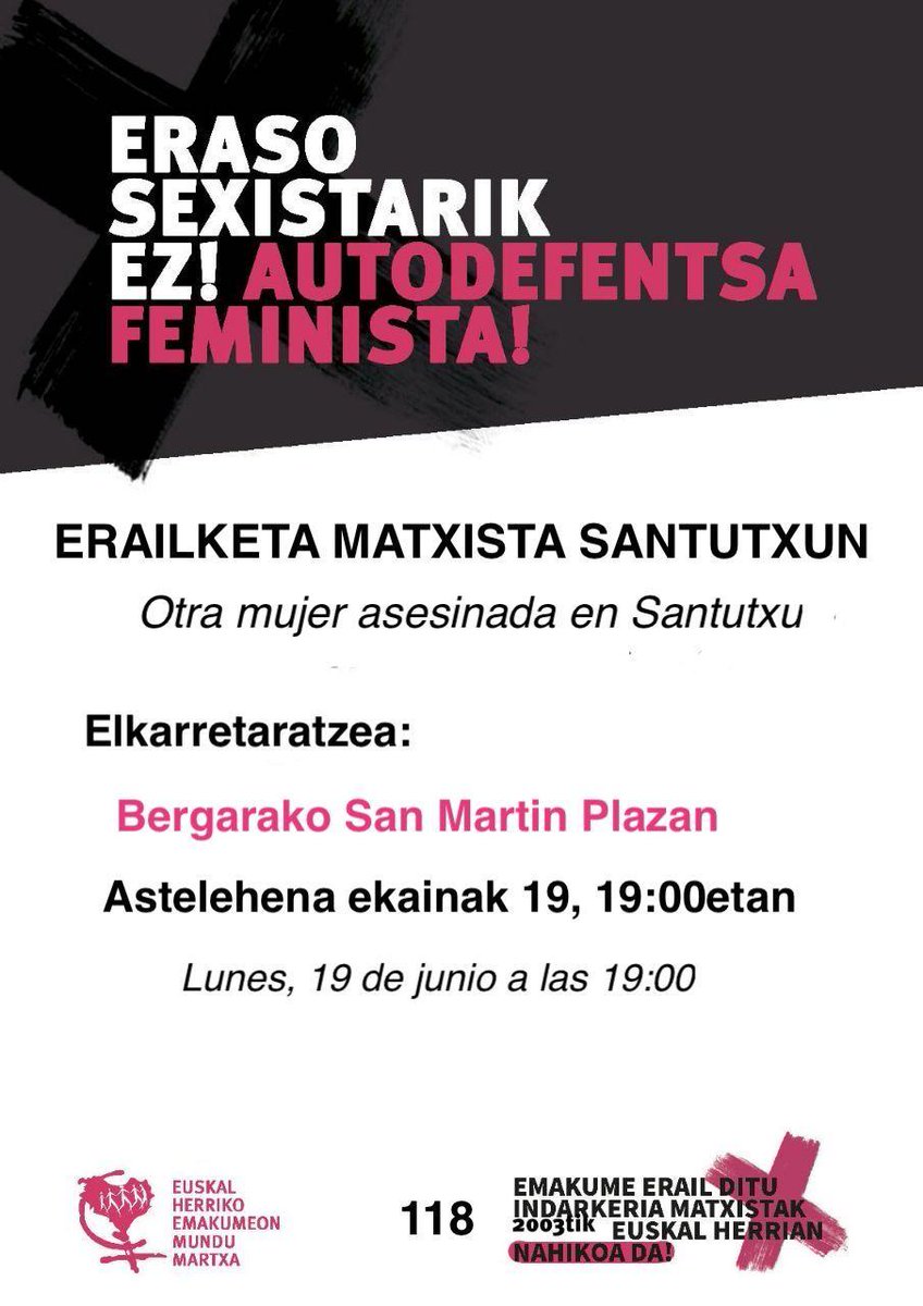 Gogoratu gaur elkarretaratzia san martin plazan!