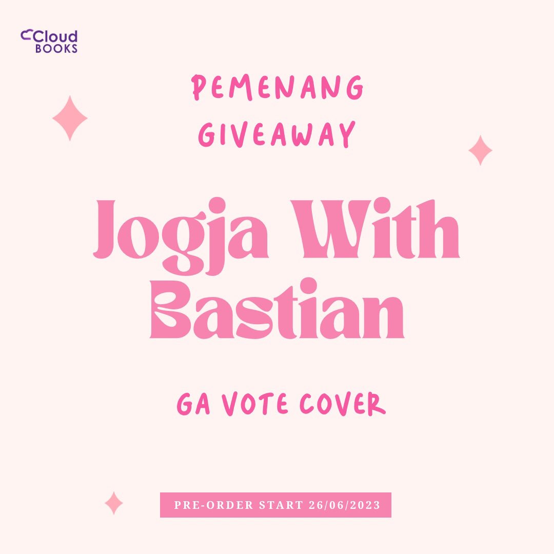 Cloudbookspub's tweet photo. 💗 WINNER GA VOTE COVER JOGJA WITH BASTIAN💗 @capellachils @bbastianemilio @sakuraadrea 

🥳 CONGRATULATION 🥳

@cikireminn 

DM MINCLO 1x24 JAM UNTUK CLAIM HADIAH KALIAN YA🥰

📮 PRE ORDER 26/06/2023 📮

#JogjaWithBastian #BastiamEmilio https://t.co/U0BgWO8apH