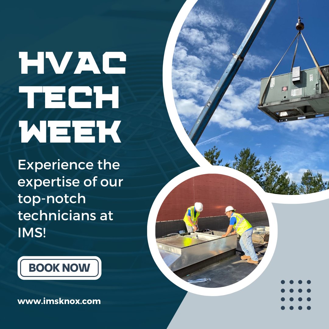 Happy National HVAC Tech Week! 🎉 Our technicians are the best in the business, and we're grateful for all they do to keep your business comfortable and running smoothly.

#NationalHVACTechWeek #TopNotchTechs #GratefulForOurTechs #HVACExperts #IMSKnox #HVACPros