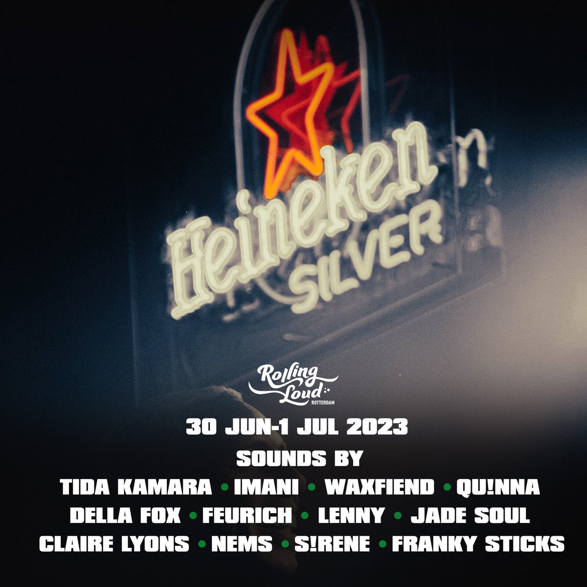 The Heineken Silver Club will be the best place to get your groove on inbetween shows. Enjoy a cold beverage and DJ-sets by Waxfiend, Amini, Claire Lyons and many more!