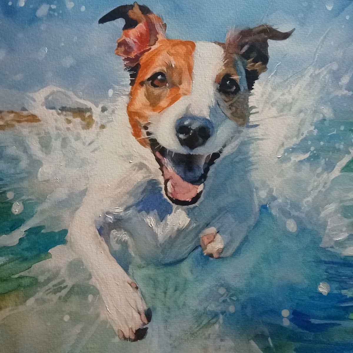 OscarJetson's tweet photo. Another #OJsSeadogs pic. Happy JRT #art #watercolor #seadog #JRT #jackrussellterrier #jackrussell πΆπΆπΆ https://t.co/FUrL0nb3Bt