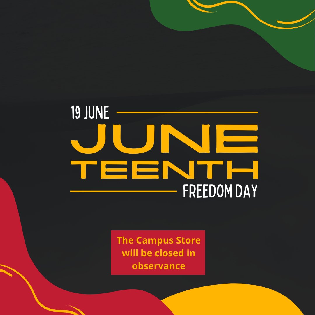 All University of Utah Campus Store Locations will be closed today in observance of Juneteenth. Visit diversity.utah.edu/juneteenth to learn more about how the University of Utah is honoring this holiday and to get involved.