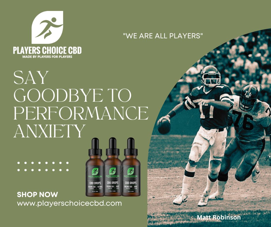 Say Goodbye to Performance Anxiety
Check us out: playerschoicecbd.com/heathers
#playerschoice #playerschoicecbd #cbd #athletelife #weareallplayers #madeforplayersbyplayers #cbdoil #cbdlife #cbdproducts #training #headinthegame #trainharder #recoverfaster #cbdgummies #wellness