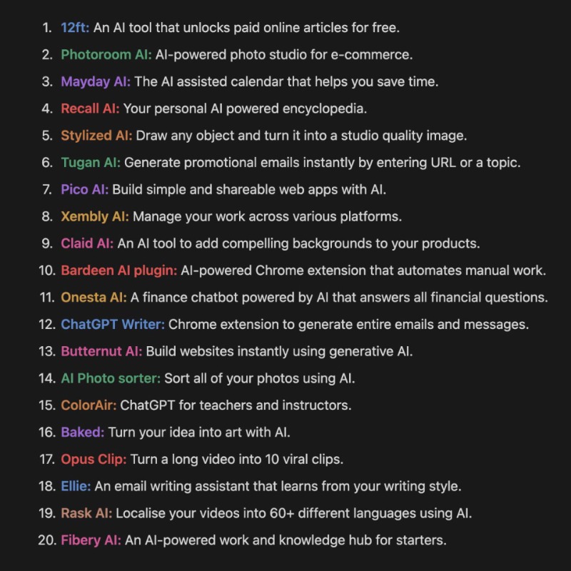 awaiskhanli's tweet photo. If you're not using AI, you're falling behind. 

Here are 20 AI tools to future-proof yourself. 

Get more tools like this by signing up to Superhuman AI--the world’s biggest AI newsletter.