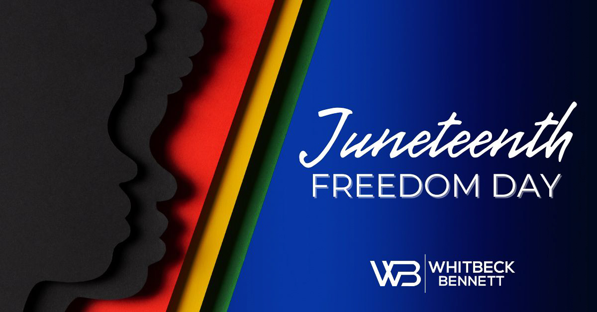 Juneteenth: Honoring Freedom, Justice, and Equality. #WhitbeckBennettTX #mckinneytx #collincounty #juneteenth #texasattorney