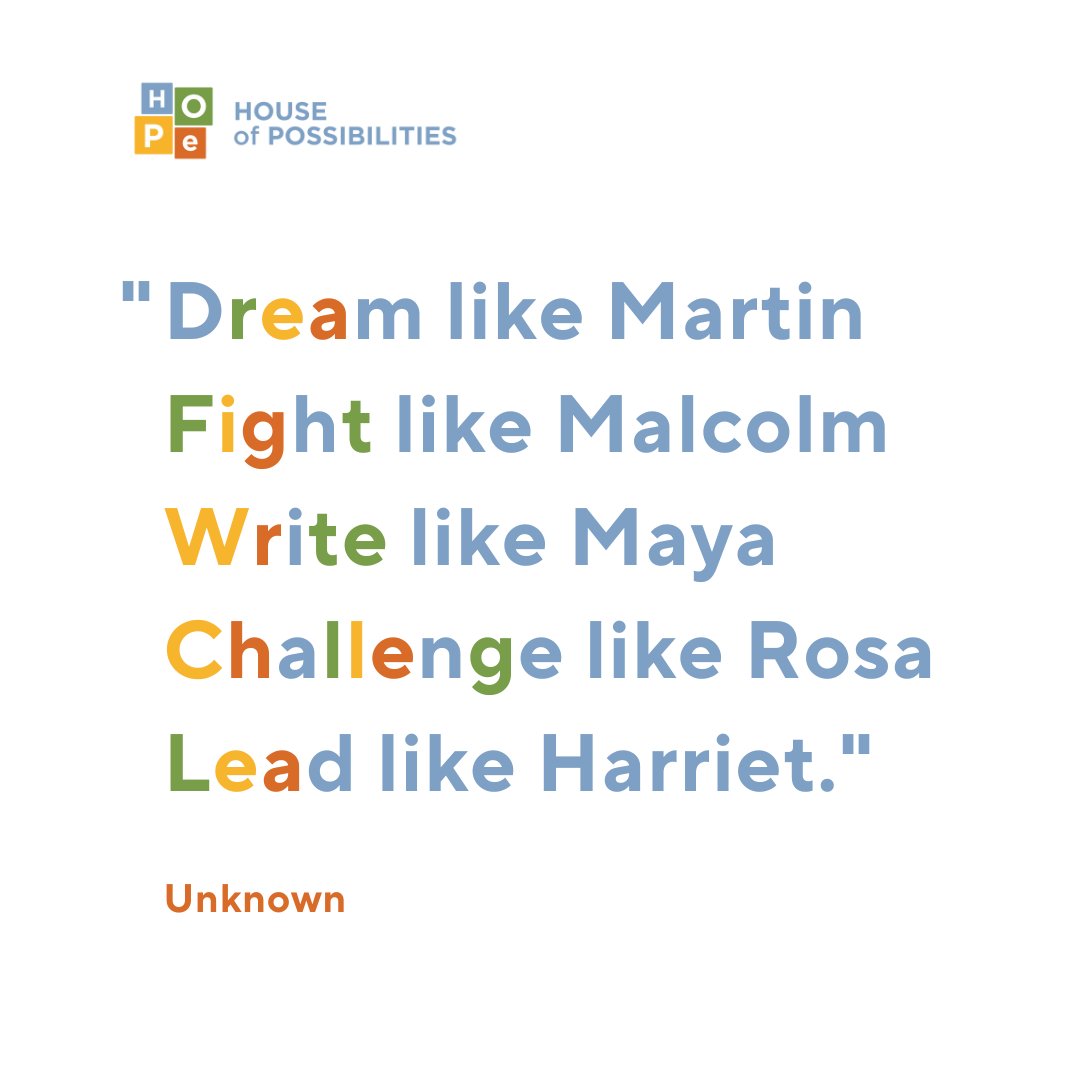 Happy Juneteenth! May we celebrate freedom and work towards future progress.  

Please note House of Possibilities locations in Easton and Boston are closed today, Monday June 19th. HOPe Unlimited at the Boston Public Market is open.