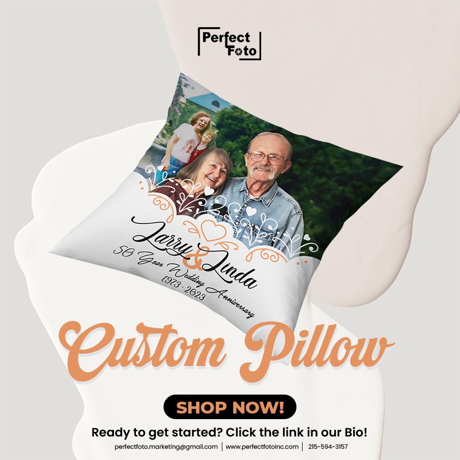 Click the Link in our Bio to Explore more of our customized offerings and discover the perfect gifts for your loved ones.

#thankyouforyourorder #customizedpillow #personalizedkeepsakes #50thweddinganniversary #loveendures #perfectfotogifts #cherishedmoments #meaningfulgifts