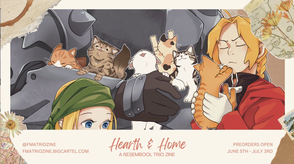 Viii (@bluebirdsnest_) on Twitter photo Here is my preview for the <a href="/fmatriozine/">Hearth & Home: A Resembool Trio Zine -COMPLETE</a> !! (drew cats to my hearts content haha)
Preorders link is in the comments, please check it out! 💕 Here is my preview for the <a href="/fmatriozine/">Hearth & Home: A Resembool Trio Zine -COMPLETE</a> !! (drew cats to my hearts content haha)
Preorders link is in the comments, please check it out! 💕