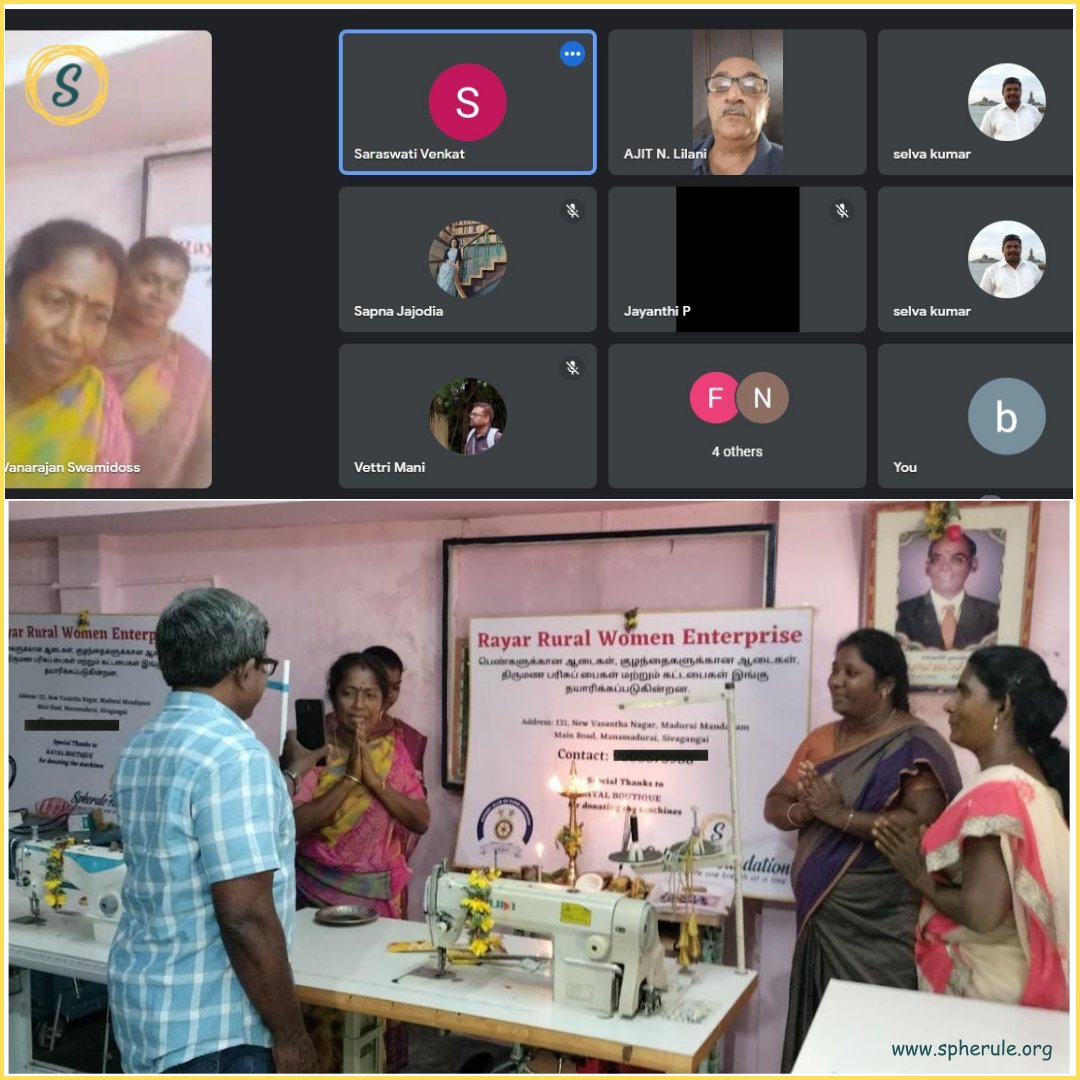SpheruleNGO's tweet image. This week, with the generous support from the Rotary Club of Pune Amanora, the Spherule Foundation supported five beneficiaries from Madurai to start their tailoring business! 
#spherulefoundation #JumpstartLivelihood #RevivingLivelihood #RotaryClubPune