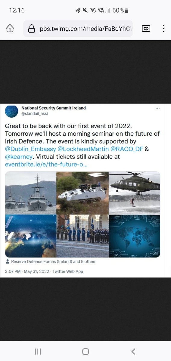 2022 event on the future of Irish defence supported by Lockheed Martin. #No2NATO #Neutrality