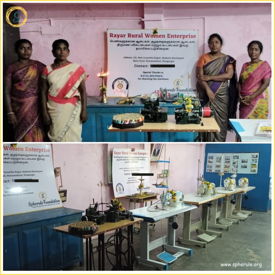 SpheruleNGO's tweet image. This week, with the generous support from the Rotary Club of Pune Amanora, the Spherule Foundation supported five beneficiaries from Madurai to start their tailoring business! 
#spherulefoundation #JumpstartLivelihood #RevivingLivelihood #RotaryClubPune