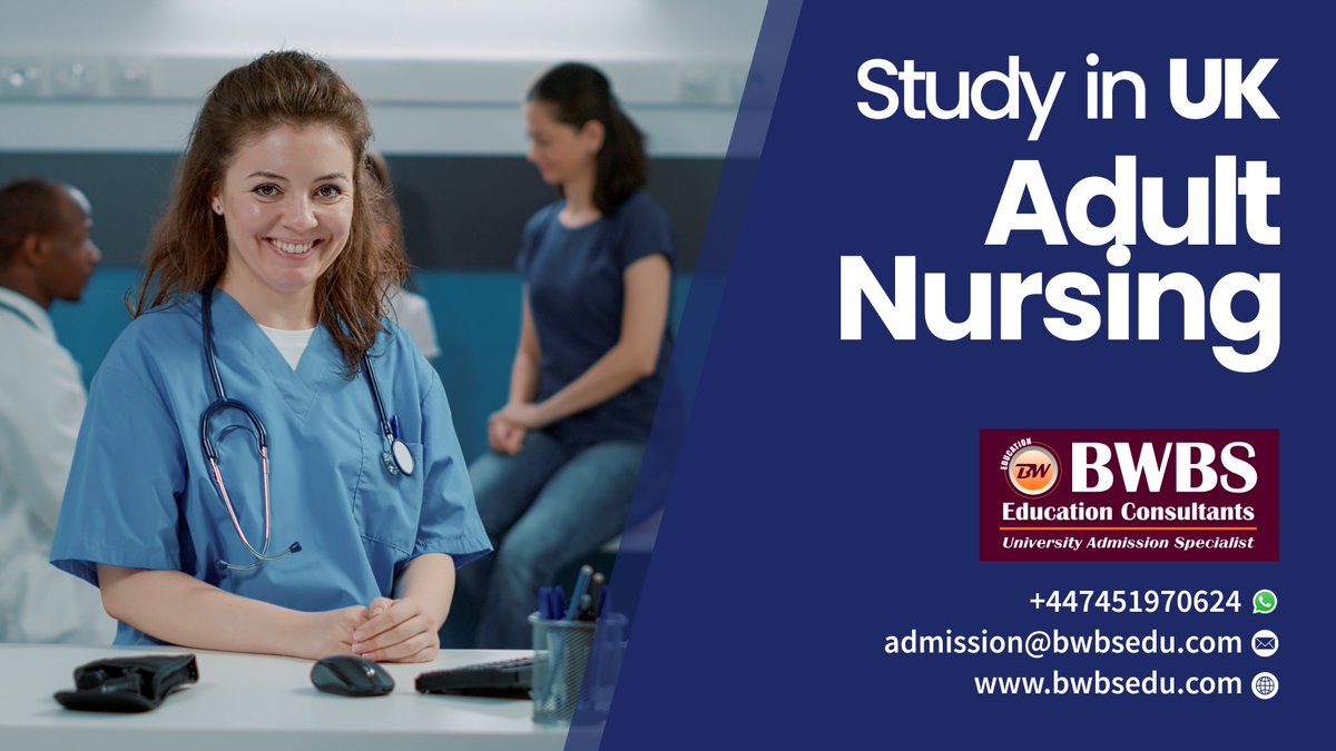 Do you want to make a difference in others' lives and bring comfort? Want to make a profound contribution to society? The only way to get there is with a degree in Adult Nursing from the UK.  

#bwbsedu #studyinuk #adultnursing #studynursing #nursing ..👇