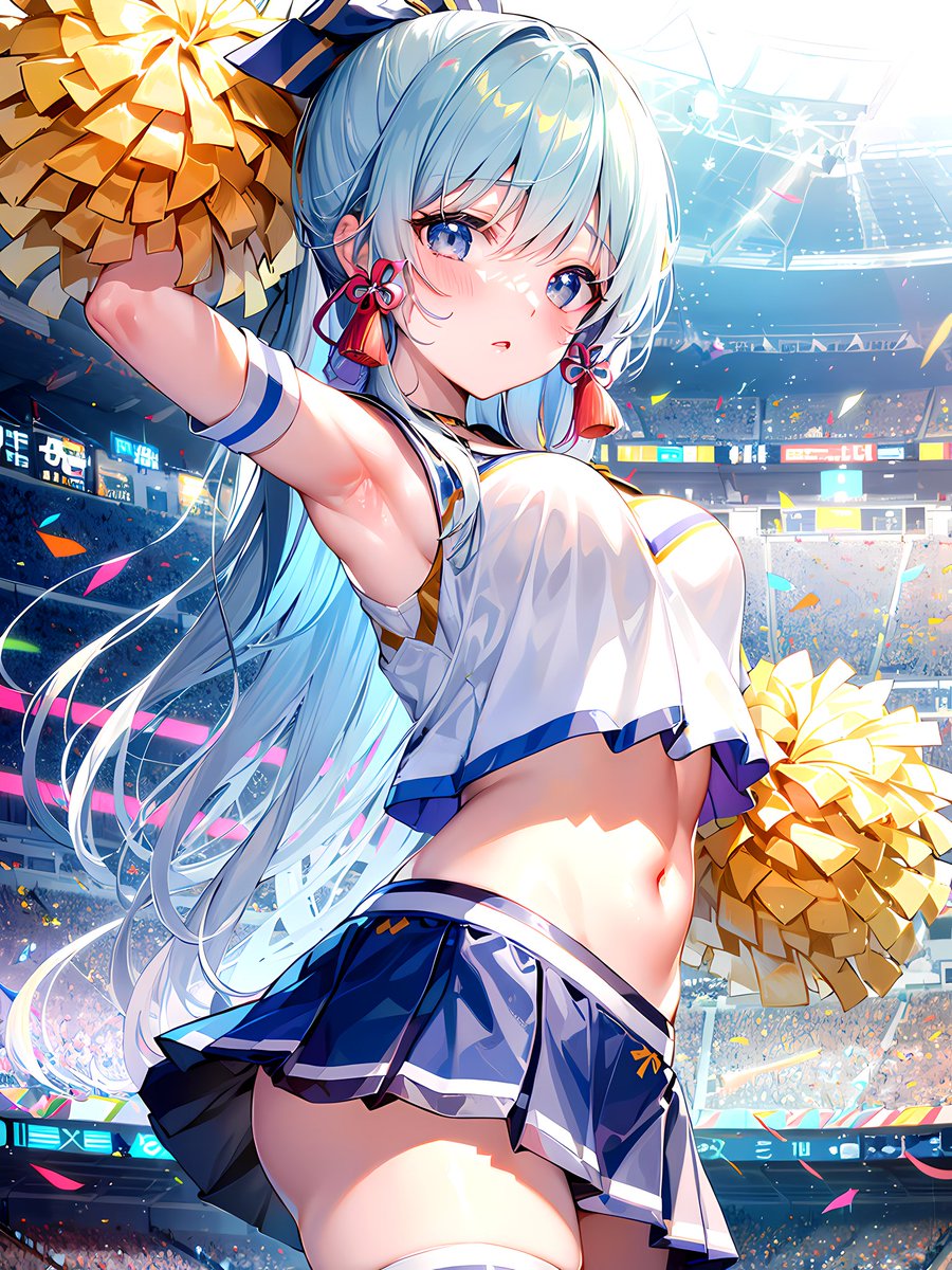 コスプレ神里綾華 - チアガール
 cheerleader Kamisato Ayaka
AIイラスト
#原神 #GenshinImpact