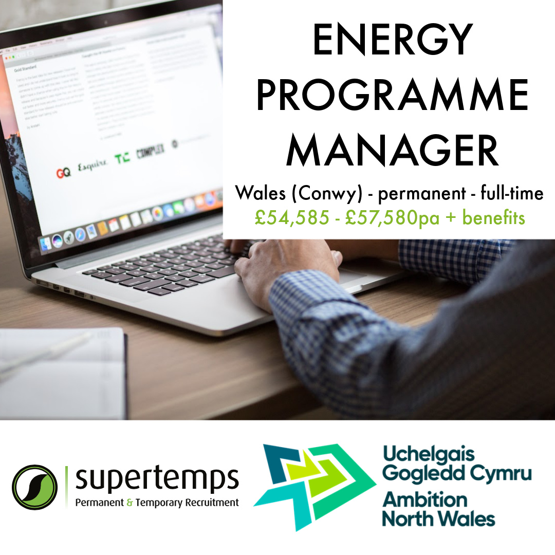 ⚠️ 𝗖𝗟𝗢𝗦𝗜𝗡𝗚 𝗗𝗔𝗧𝗘 - 𝗙𝗥𝗜𝗗𝗔𝗬 𝟮𝟯 𝗝𝗨𝗡𝗘 ⚠️  

If you're keen to make a positive impact on the #NorthWales region, click here for full job details bit.ly/3MOgqJ7 

#NorthWalesJobs #SwyddiGogleddCymru #LowCarbon #Energy