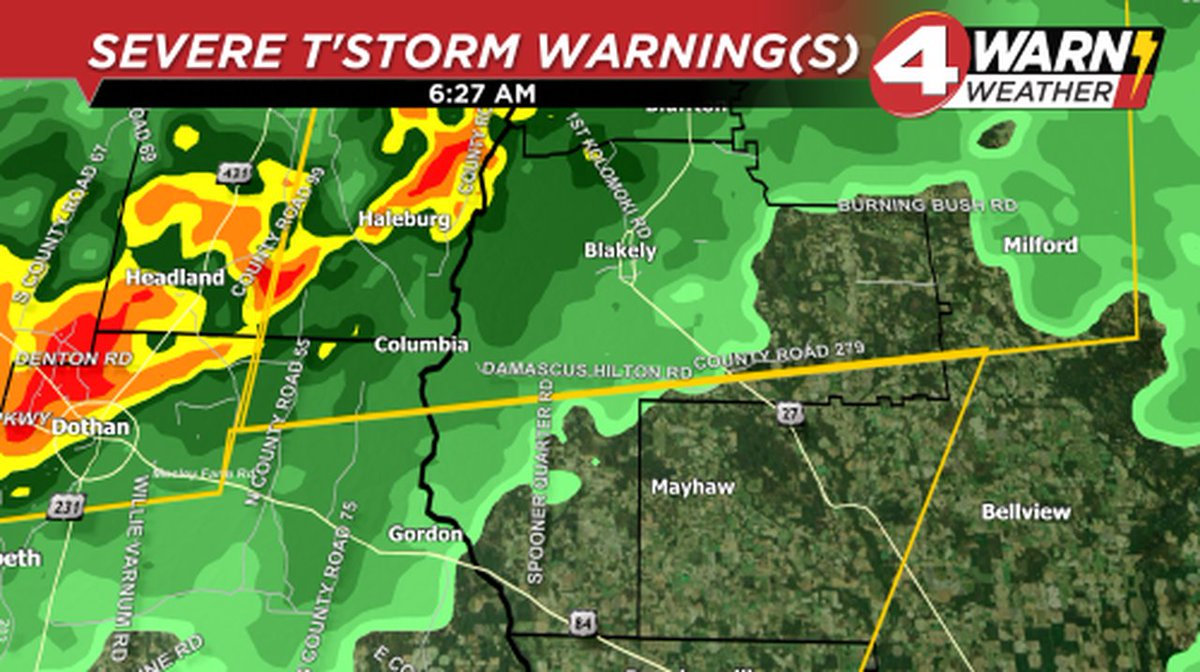 David Paul on Twitter "*WEATHER ALERT* A Severe T'storm Warning has