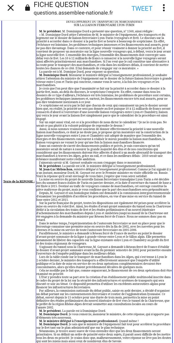 Cocasse.
Jean-Luc Mélenchon, qui n'a pas de mots assez durs contre la 'monstruosité' du tunnel #LyonTurin
... Le défendait devant l'Assemblee quand il était membre du gouvernement. 

questions.assemblee-nationale.fr/q11/11-1560QOS…