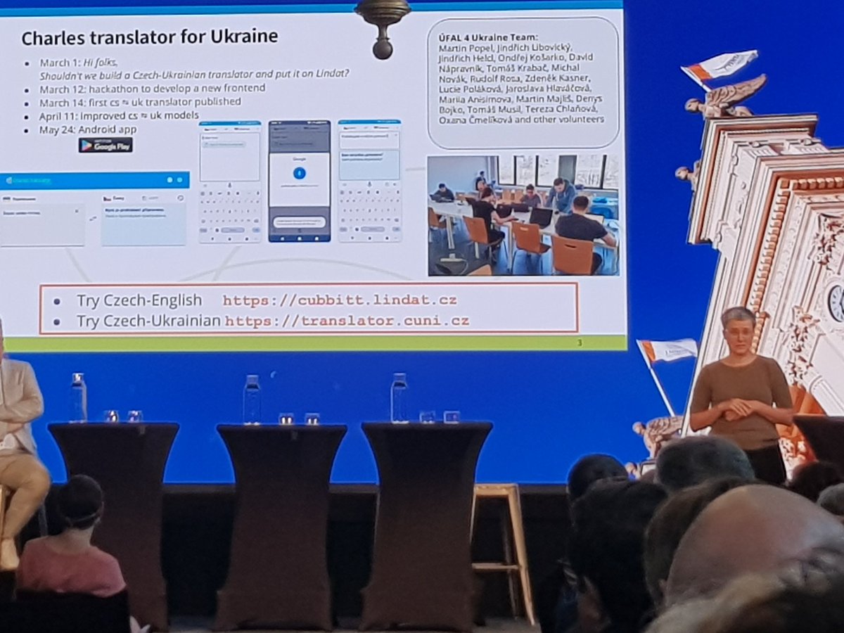 Great example of real life #impact of a #researchinfrastructure from Darja Fišer, Director of @CLARINERIC :

Machine-translator from 🇨🇿 to 🇺🇦. 

Developed in a very short time based on resources from the infrastructure 

 #infraopendata #EU2023SE