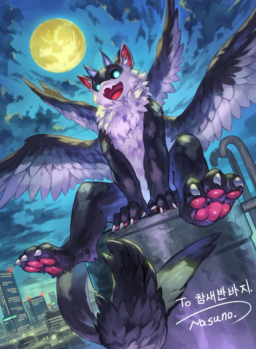 moon no humans night wings open mouth full moon sky  illustration images