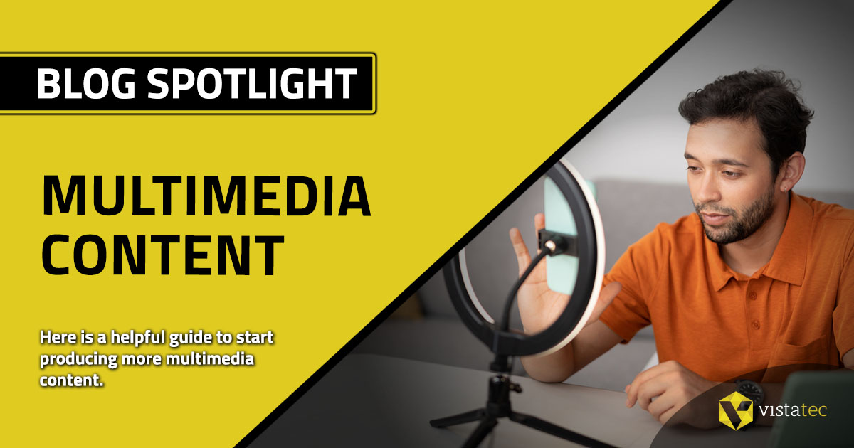 VistatecGlobal's tweet photo. Creating more multimedia content will engage consumers in your target market. Follow this helpful guide to start developing more multimedia content. https://t.co/6Jw3GYU1XY #MultimediaContent #Content https://t.co/nTVdWMTQ6X