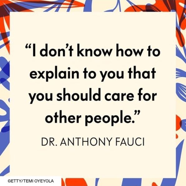 Me either. People who attack Dr. Fauci do not give two spits about others. Most are ego-driven, politicians or podcasters that provoke with fear and hate to fuel their gluttony.

He’s the epitome of a great American. A treasure, for decades, but ESPECIALLY during the Chump Admin.