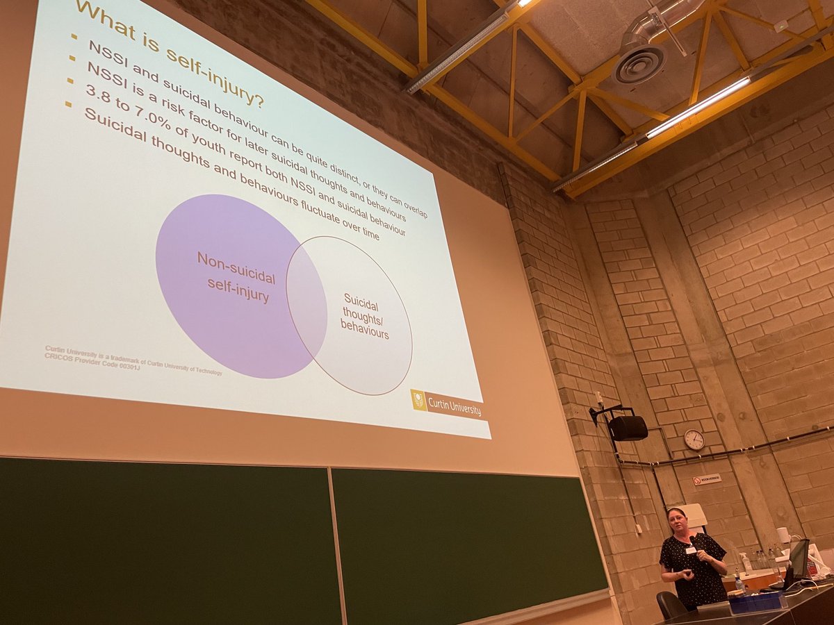 Inez Germeys (@inezgermeys) on Twitter photo Prof P. Hasking showing that about 20% of young people engage in self-injury. Self-injury is the most reliable, yet weak predictor of suicide. <a href="/ccp_leuven/">Center for Contextual Psychiatry</a> <a href="/LivveyKirtley/">Olivia Kirtley</a> <a href="/GKiekens/">Glenn Kiekens - gkiekens.bsky.social</a> Prof P. Hasking showing that about 20% of young people engage in self-injury. Self-injury is the most reliable, yet weak predictor of suicide. <a href="/ccp_leuven/">Center for Contextual Psychiatry</a> <a href="/LivveyKirtley/">Olivia Kirtley</a> <a href="/GKiekens/">Glenn Kiekens - gkiekens.bsky.social</a>
